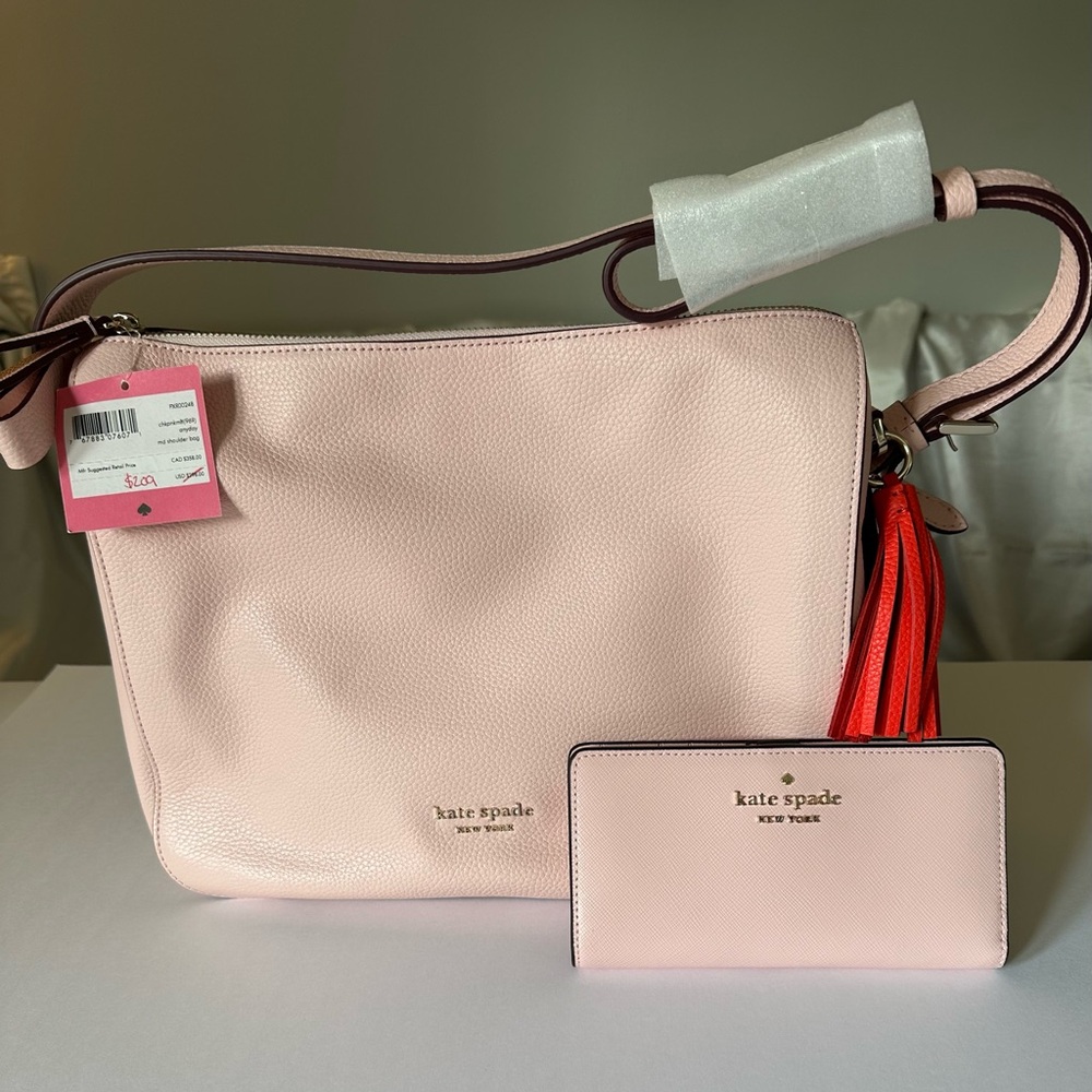 Kate Spade Light Pink Crossbody Bag with Wallet